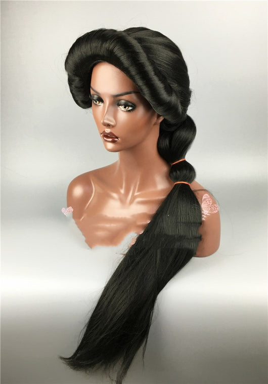 Trenza Larga Esponjosa Negra - Image 6