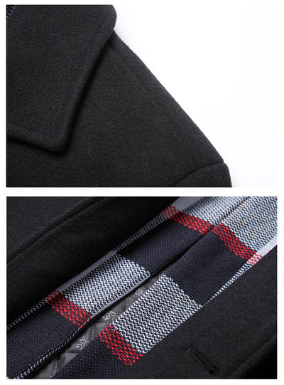 Blazer Casual para Hombre con Solapa y Bufanda de Lana - Image 10
