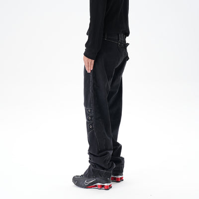 Jeans Sueltos Machete con Contraste de Color para Hombre - Image 13