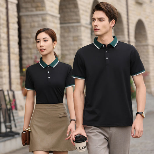 Polo Elástico de Algodón con Combinación de Colores - Image 26