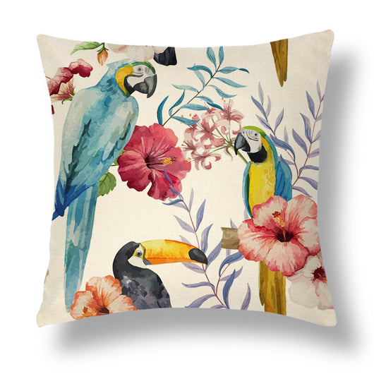 Funda de Almohada Decorativa Serie Tropical en Lino - Image 18