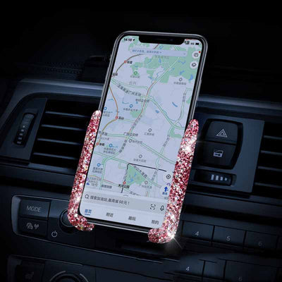 Soporte Vehicular para Celular con Salida de Aire y Detalles Diamantados - Image 6