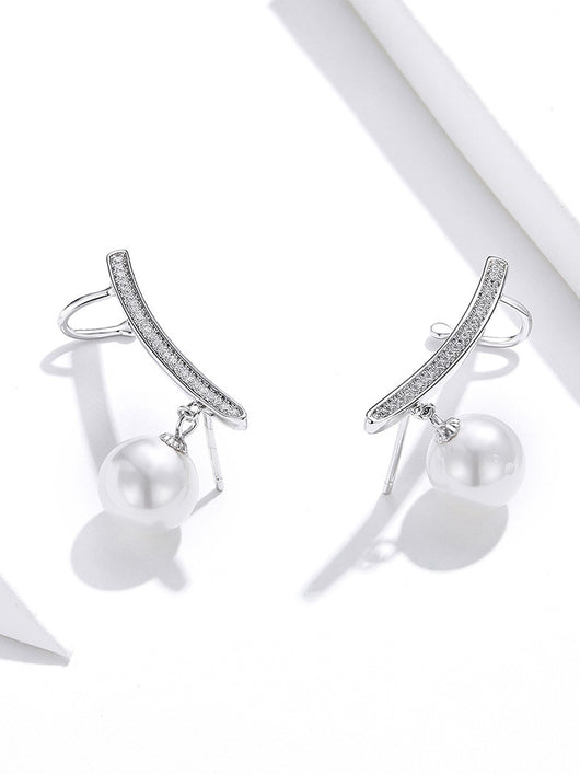 Aretes de Plata S925 con Perla para Mujer - Image 4