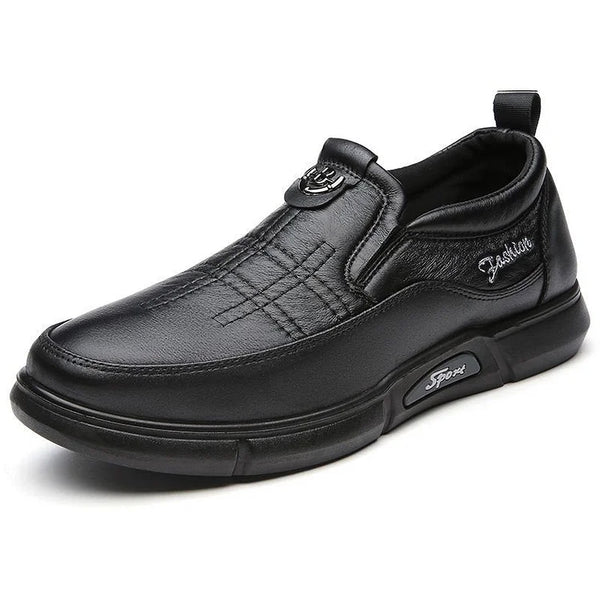 Zapatos de Cuero para Hombre con Suela Blanda - Comodidad para Adultos Mayores - Image 3