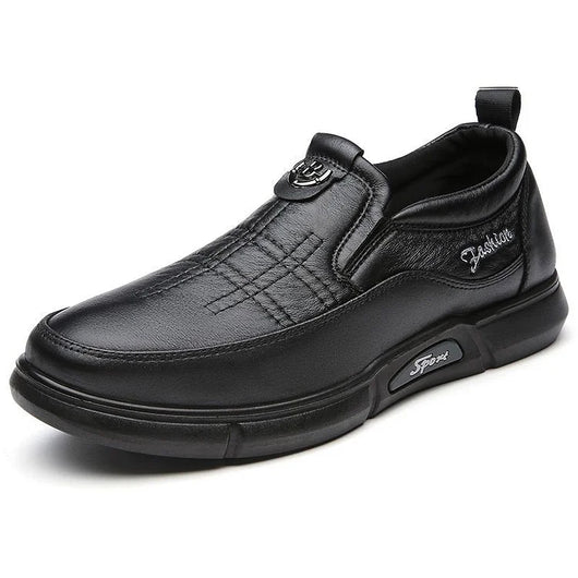 Zapatos de Cuero para Hombre con Suela Blanda - Comodidad para Adultos Mayores - Image 3