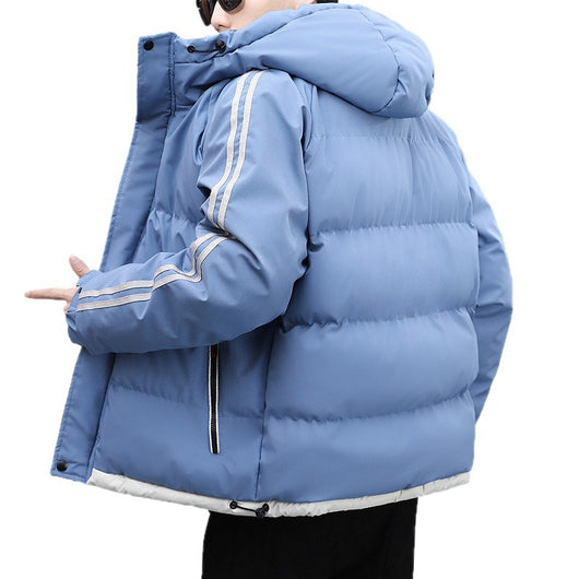 Chaqueta Cálida Acolchada Estilo Coreano con Capucha para Hombre - Image 5