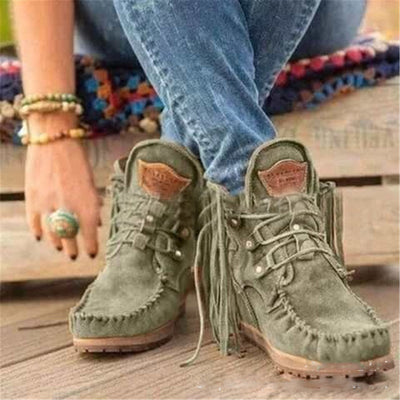 Botines Cortos con Flecos para Mujer - Estilo Casual Versátil - Image 10