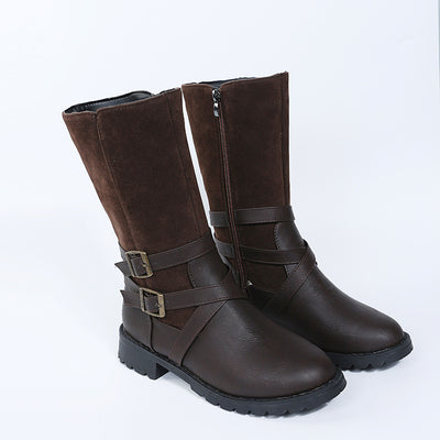 Zapatos de Mujer Talla Grande con Tacón Cuadrado Bajo y Cinturón - Image 3