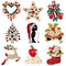 Broche Navideño Pingüino con Campanas - Diseño Trineo y Muñeco de Nieve