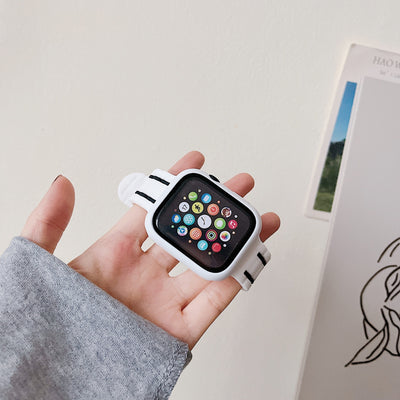 Set de Correas de Silicona para Apple Watch 7, SE y 8 con Funda Protectora - Image 24