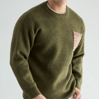 Suéter Tejido Grueso Cuello Redondo para Hombre - Image 5