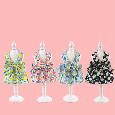 Vestido Princesa Delgado para Perro con Arnés y Cuerda de Paseo Verano - Image 13