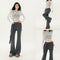 Low Rise Slim Fit Flared Pants