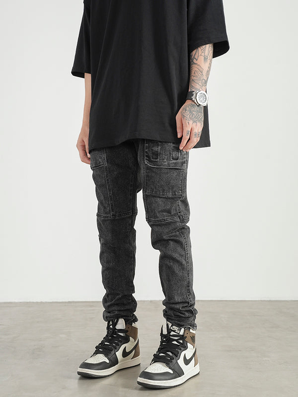 Jeans Slim Fit Stretch con Costuras 3D para Hombre