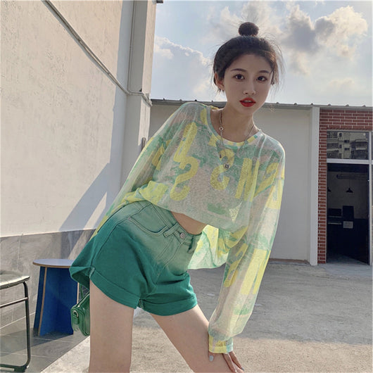 Blusa Holgada de Manga Larga con Protección Solar UV - Image 11