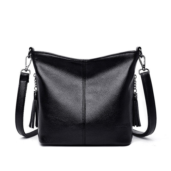Bolso Bandolera Mujer de Gran Capacidad con Detalles de Borlas