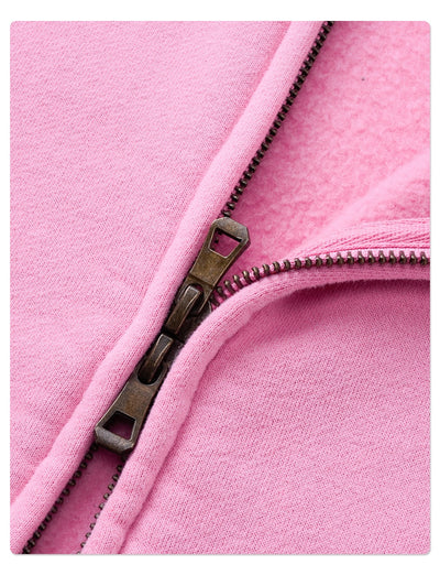 Men's pink washed full-zip hooded jacket and matching sweatpants set, featuring a relaxed fit and drawstring details. - Image 20
