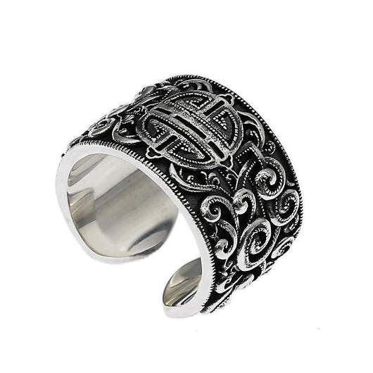 Anillo de Plata con Patrones Grabados y Diseño Vintage - Image 10
