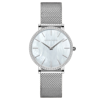 Reloj de Cuarzo para Mujer con Caja de Acero Inoxidable y Esfera de Diamantes - Image 8