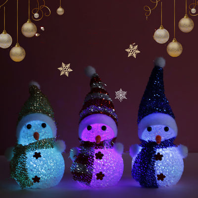 Muñeco de Nieve Navideño Luminoso con Partículas LED Multicolor - Image 16