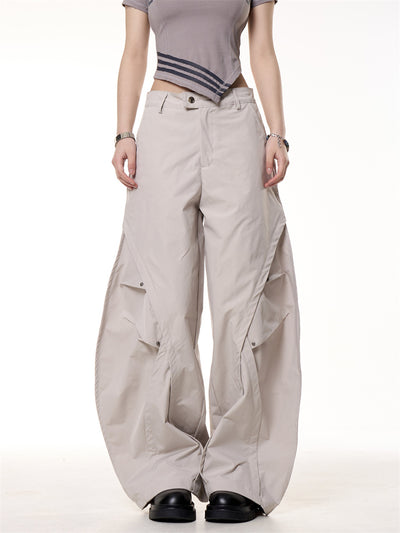 Pantalón Ancho Plisado Retro Funcional - Image 6