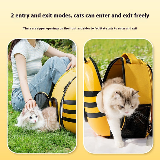 Mochila Transportadora Espacial 3D para Mascotas con Diseño de Abeja - Image 3