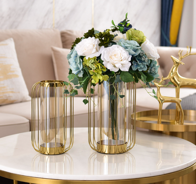 Jarrón Decorativo de Lujo con Flores Secas Simuladas para Sala de Estar - Image 27