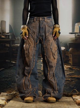 Jeans Holgados Desgastados con Bordes Crudos Estilo Urban - Image 6