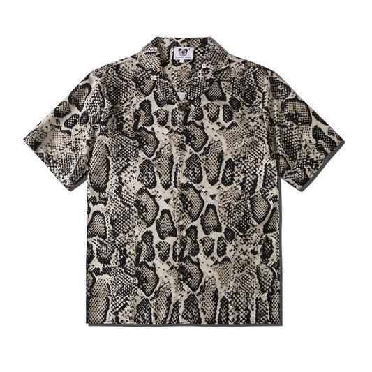 Cardigan Suelto Estampado Leopardo de Manga Corta Unisex