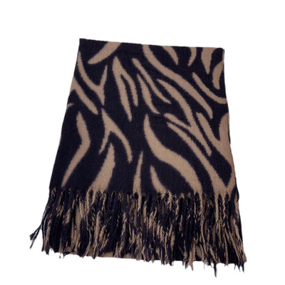 Pashmina Estampada con Rayas y Borlas - Lujo y Calidez - Image 5