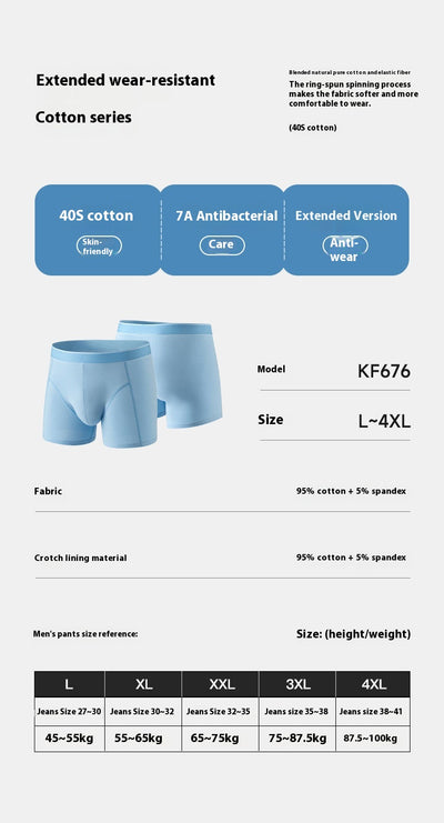 Calzoncillos Deportivos Alargados de Algodón Resistente para Hombre - Image 12