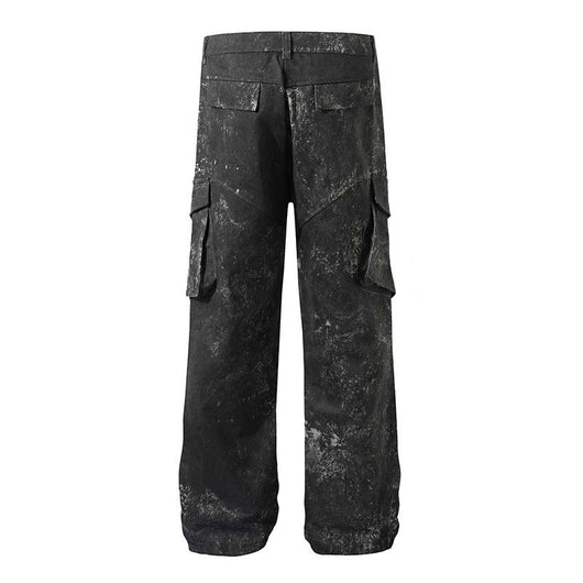 Pantalones Cargo Pleated Multi-bolsillo con Diseño Distressed American Street - Image 16