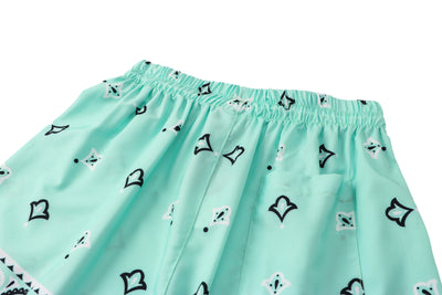Conjunto Casual Hombre Camisa y Shorts Estampado Flor de Marañón Verde - Image 19