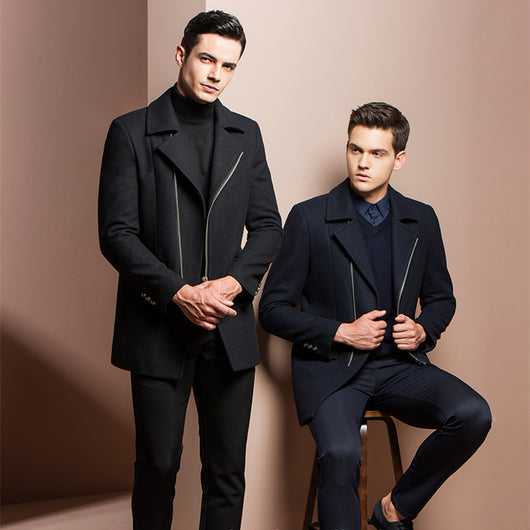 Abrigo de Lana Largo para Hombre - Talla Mediana - Image 11
