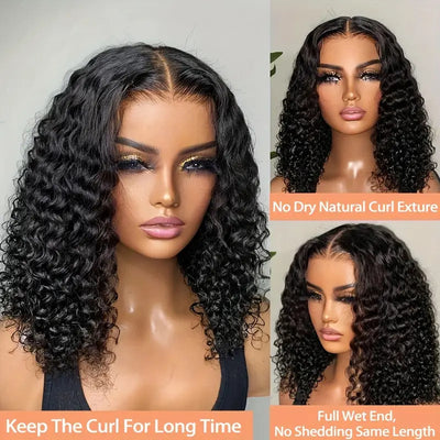 Peluca Bob Ondulada Water Wave con Encaje Frontal - Cabello Humano 100% Doble Densidad - Image 2