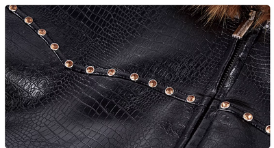 Chaqueta Acolchada con Capucha de Pelaje Sintético para Hombre - Image 10