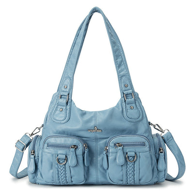 Bolsa Mensajera Casual Coreana de Color Liso - Image 13