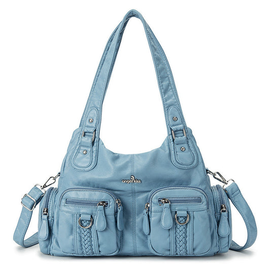 Bolsa Mensajera Casual Coreana de Color Liso - Image 13