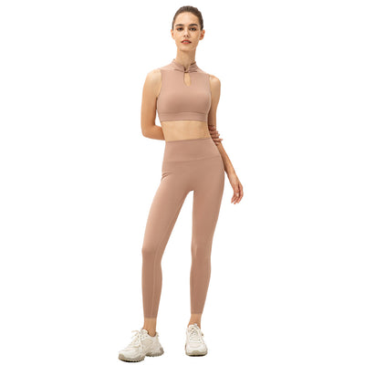 Chaleco Deportivo Vintage Yoga Cuello Alto con Botones - Image 3
