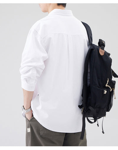 Camisa de Algodón Pesado Estilo Americano para Hombre - Image 15