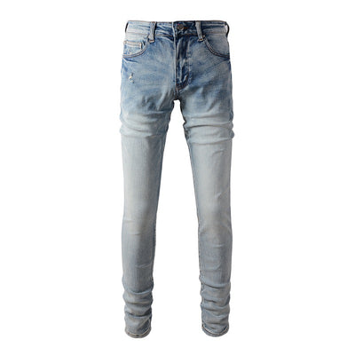 Jeans Skinny Ajustados con Algodón Elástico y Detalles Rotos - Image 8