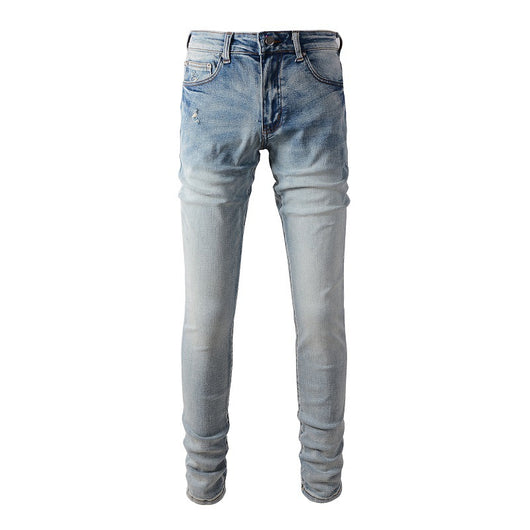 Jeans Skinny Ajustados con Algodón Elástico y Detalles Rotos - Image 8