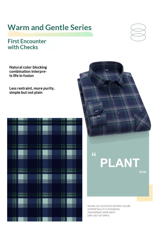 Camisa Casual de Cuadros para Hombre con Cuello Cuadrado - Image 16
