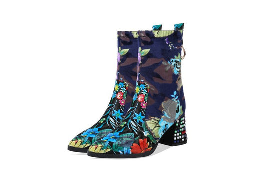 Botas Cortas Étnicas Bordadas - Image 26