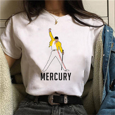 Camiseta Estampada Cuello Redondo Manga Corta para Mujer - Image 6