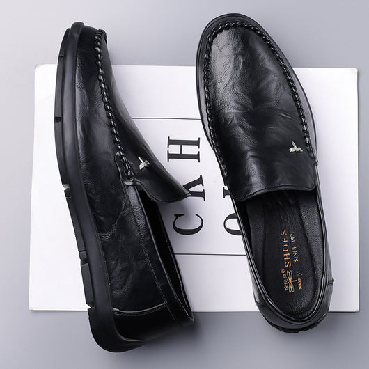 Zapatos Casuales de Cuero Transpirable para Hombre con Suela Suave - Image 5