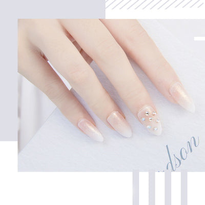 Uñas Postizas Largas Puntiagudas con Lentejuelas - Diseño Elegante - Image 11