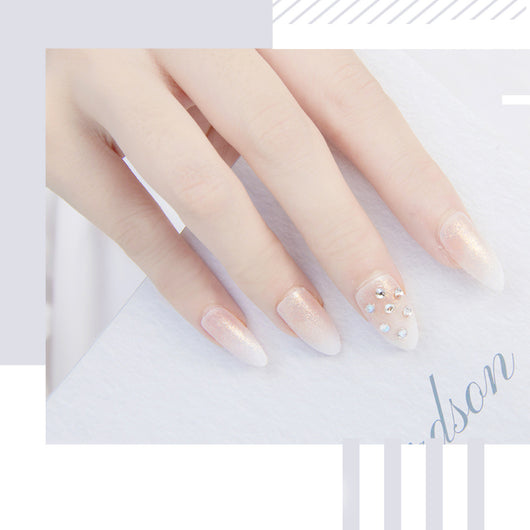 Uñas Postizas Largas Puntiagudas con Lentejuelas - Diseño Elegante - Image 11