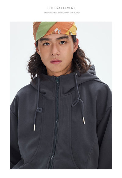 Suéter Hoodie de Pareja Otoño con Costuras a Contraste - Image 11