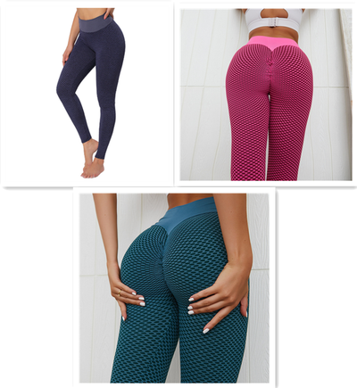 Leggings de Cintura Alta sin Costuras con Estampado Cuadros para Yoga y Fitness - Image 19